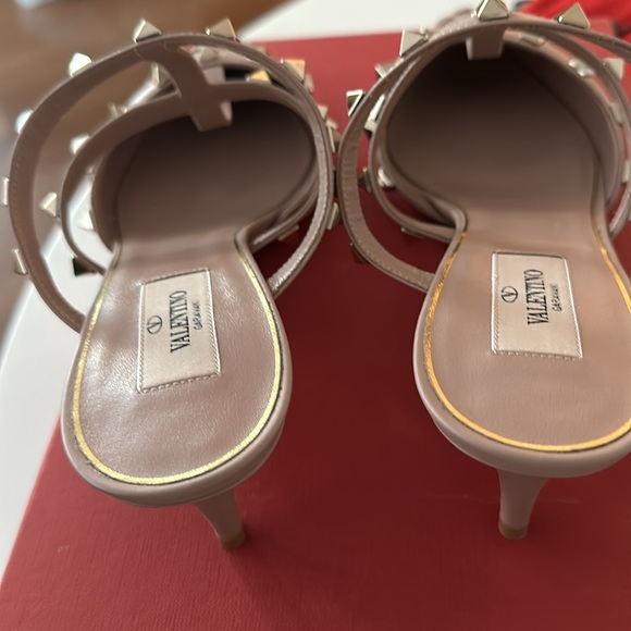 NIB Valentino Leather Rockstud Mules - Picture 8 of 12